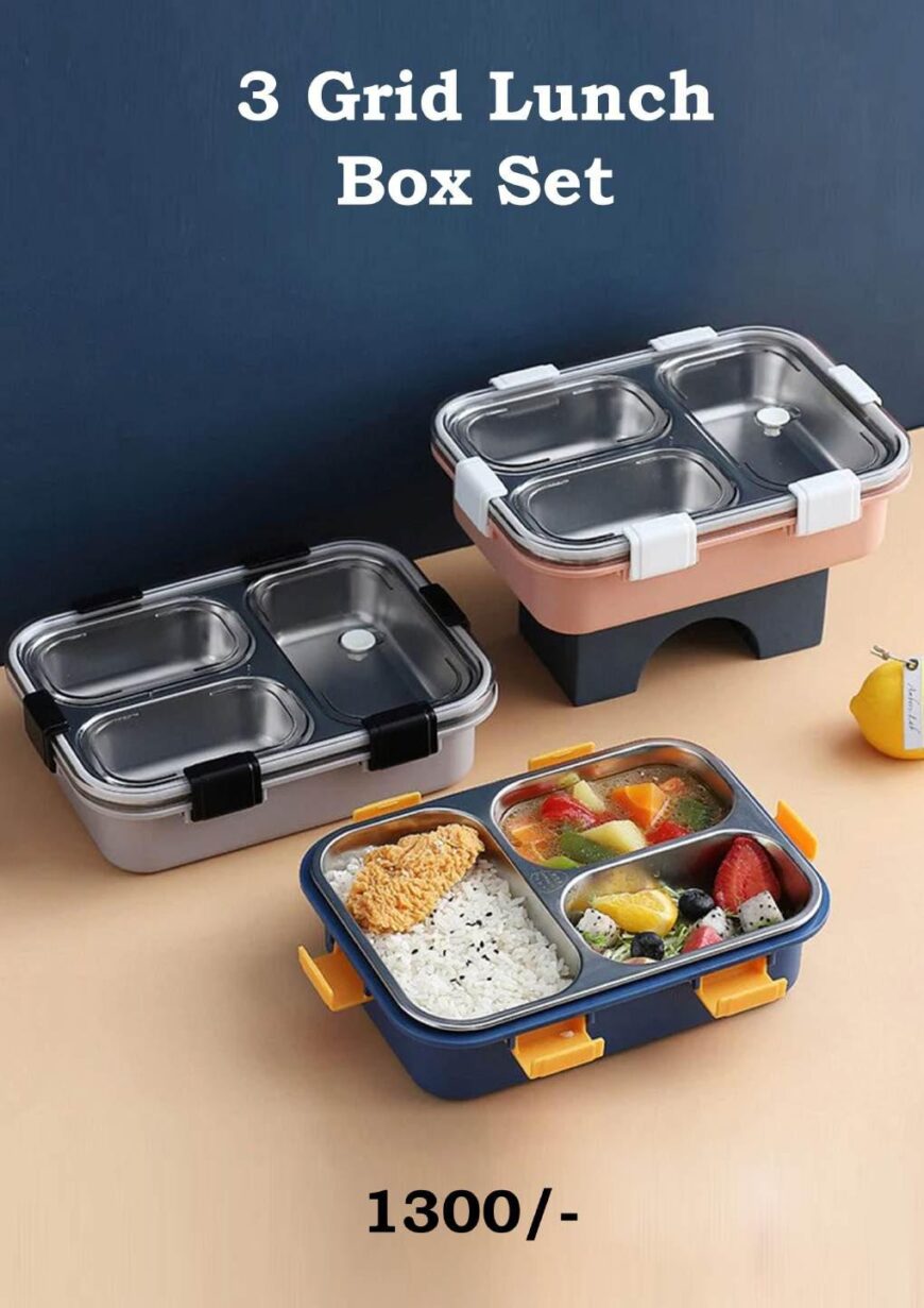 3 Grid Lunch Box Set